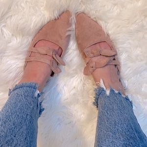 Pink Heeled Flats